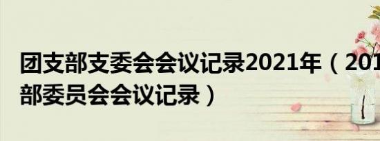 团支部支委会会议记录2021年（2018年团支部委员会会议记录）