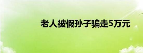 老人被假孙子骗走5万元