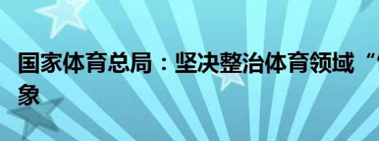 国家体育总局：坚决整治体育领域“饭圈”乱象