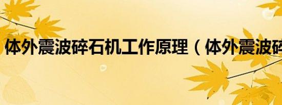 体外震波碎石机工作原理（体外震波碎石机）