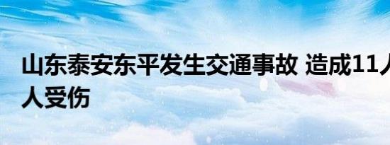 山东泰安东平发生交通事故 造成11人死亡24人受伤