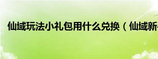 仙域玩法小礼包用什么兑换（仙域新手卡）