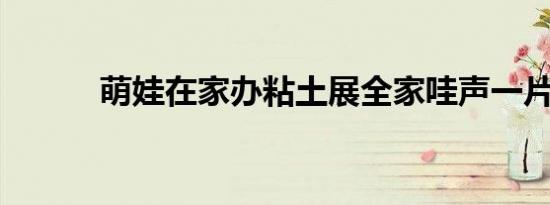 萌娃在家办粘土展全家哇声一片