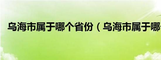 乌海市属于哪个省份（乌海市属于哪个省）