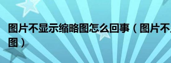 图片不显示缩略图怎么回事（图片不显示缩略图）