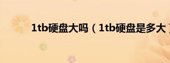 1tb硬盘大吗（1tb硬盘是多大）