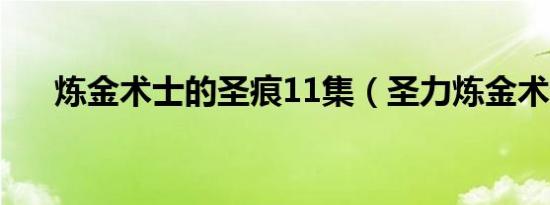 炼金术士的圣痕11集（圣力炼金术士）