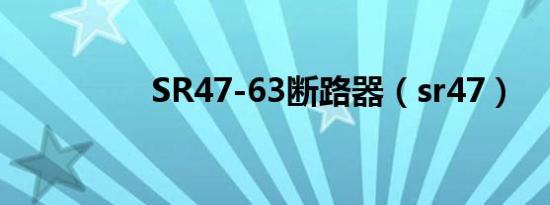 SR47-63断路器（sr47）