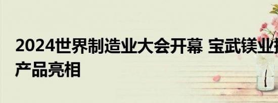 2024世界制造业大会开幕 宝武镁业携轻量化产品亮相