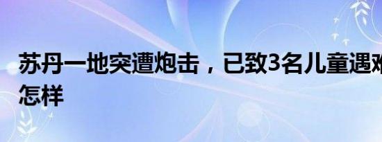 苏丹一地突遭炮击，已致3名儿童遇难 详情是怎样