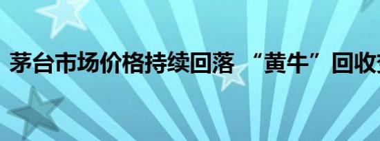 茅台市场价格持续回落 “黄牛”回收变时价