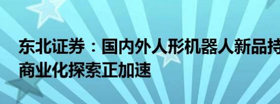 东北证券：国内外人形机器人新品持续推出 商业化探索正加速