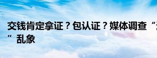 交钱肯定拿证？包认证？媒体调查“速成学历”乱象