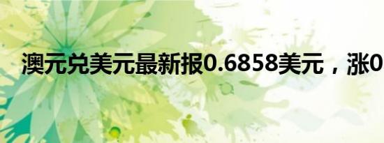 澳元兑美元最新报0.6858美元，涨0.29%