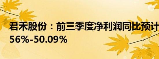 君禾股份：前三季度净利润同比预计增长35.56%-50.09%