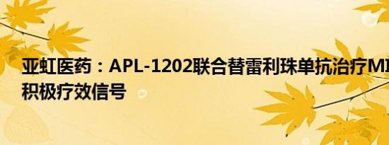 亚虹医药：APL-1202联合替雷利珠单抗治疗MIBC试验获积极疗效信号