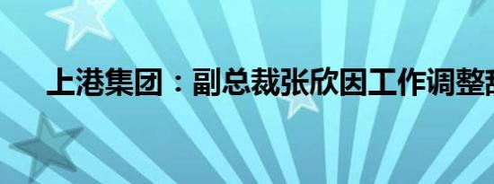 上港集团：副总裁张欣因工作调整辞职