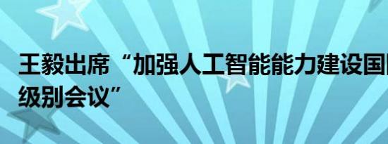 王毅出席“加强人工智能能力建设国际合作高级别会议”