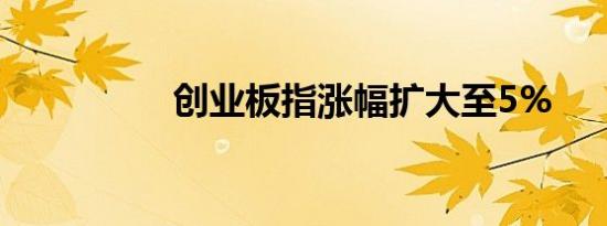 创业板指涨幅扩大至5%