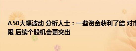 A50大幅波动 分析人士：一些资金获利了结 对市场影响有限 后续个股机会更突出