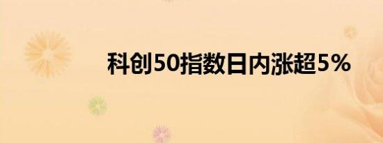 科创50指数日内涨超5%