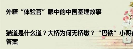 外籍“体验官”眼中的中国基建故事|猫道是什么道？大桥为何无桥墩？“巴铁”小哥在这里找到答案