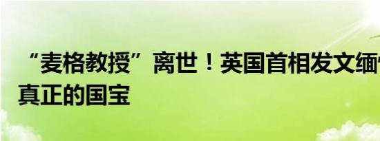 “麦格教授”离世！英国首相发文缅怀：她是真正的国宝