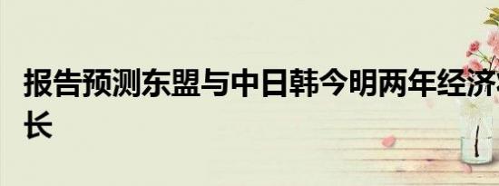 报告预测东盟与中日韩今明两年经济将稳健增长