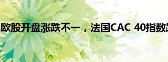 欧股开盘涨跌不一，法国CAC 40指数跌0.4%