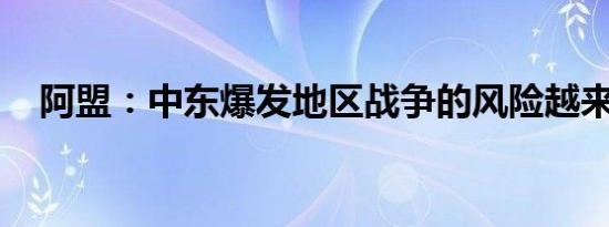 阿盟：中东爆发地区战争的风险越来越高