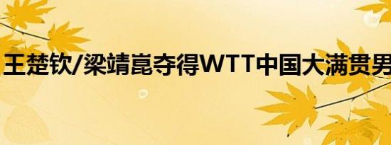 王楚钦/梁靖崑夺得WTT中国大满贯男双冠军