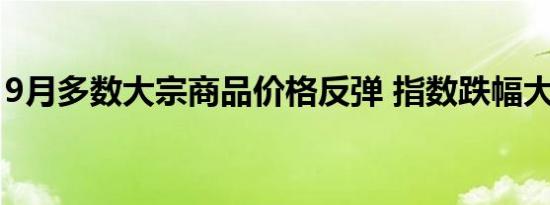 9月多数大宗商品价格反弹 指数跌幅大幅收窄