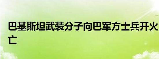 巴基斯坦武装分子向巴军方士兵开火 致6人死亡