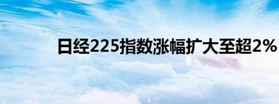 日经225指数涨幅扩大至超2%