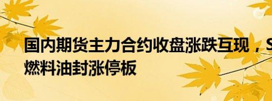 国内期货主力合约收盘涨跌互现，SC原油、燃料油封涨停板