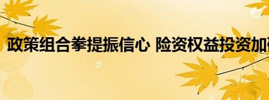 政策组合拳提振信心 险资权益投资加码可期