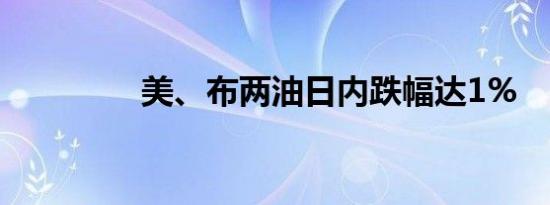 美、布两油日内跌幅达1%