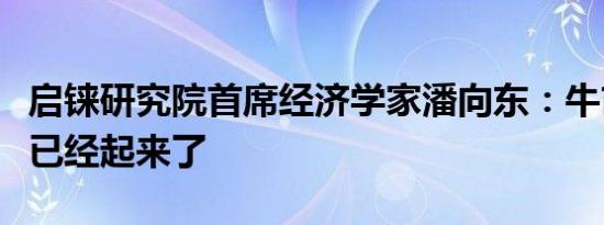 启铼研究院首席经济学家潘向东：牛市大概率已经起来了