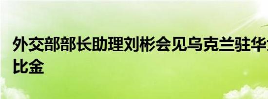 外交部部长助理刘彬会见乌克兰驻华大使里亚比金