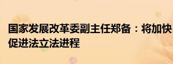 国家发展改革委副主任郑备：将加快民营经济促进法立法进程