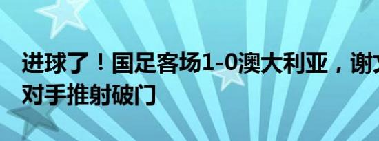 进球了！国足客场1-0澳大利亚，谢文能趟过对手推射破门