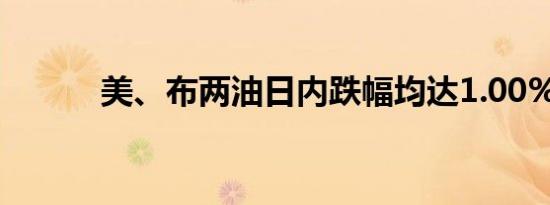 美、布两油日内跌幅均达1.00%