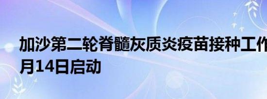 加沙第二轮脊髓灰质炎疫苗接种工作将于10月14日启动