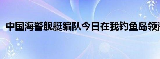 中国海警舰艇编队今日在我钓鱼岛领海巡航