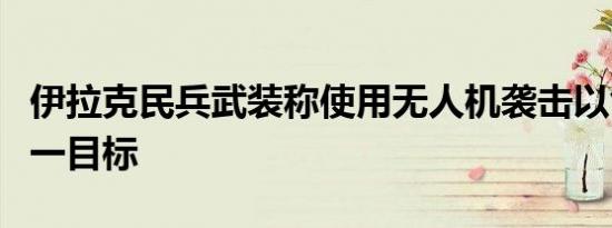 伊拉克民兵武装称使用无人机袭击以色列境内一目标