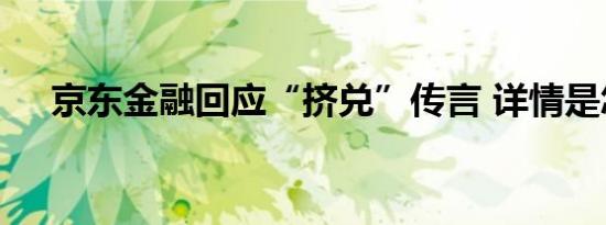 京东金融回应“挤兑”传言 详情是怎样