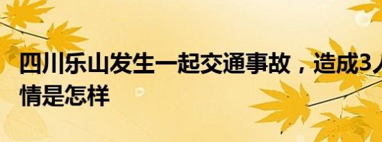 四川乐山发生一起交通事故，造成3人死亡 详情是怎样