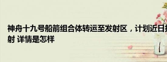 神舟十九号船箭组合体转运至发射区，计划近日择机实施发射 详情是怎样