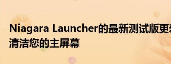 Niagara Launcher的最新测试版更新将彻底清洁您的主屏幕