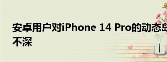 安卓用户对iPhone 14 Pro的动态岛号印象不深